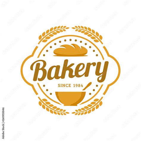 Bakery logo template, vector illustration. Bakery shop emblem, vintage ...