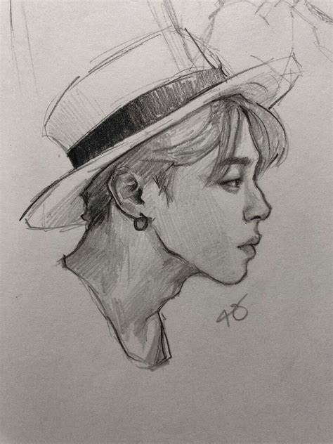 @for_infinity #bts #jimin #fanart #sketch Kpop Drawings, Pencil Art Drawings, Art Drawings ...