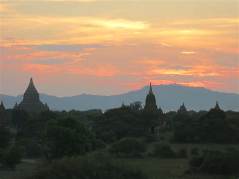 Sunset at Bagan, Myanmar, 2014 Bagan Myanmar, Mountains, Sunset, Natural Landmarks, Nature ...