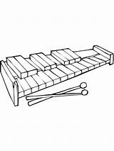 Xylophone coloring pages sketch template