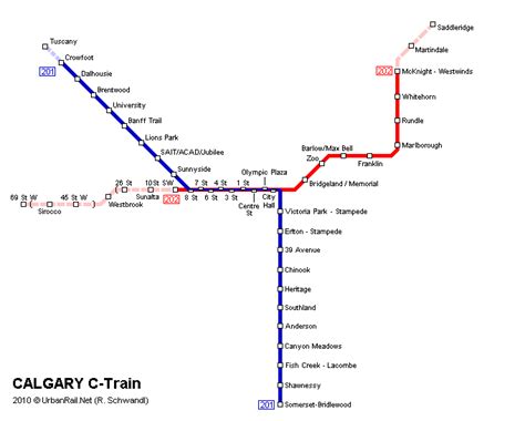 Mapa del Metro de Calgary para Descarga | Mapa Detallado para Imprimir