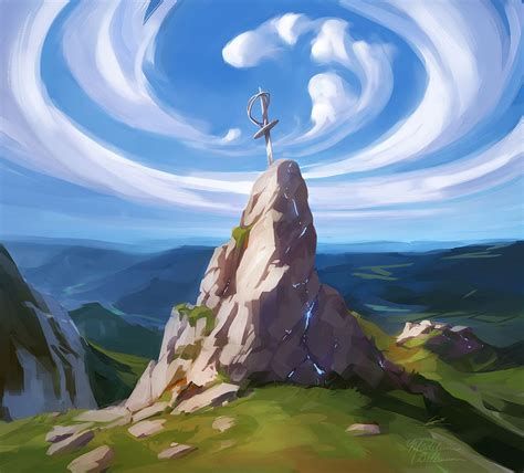 Sword in the Stone, Madeleine Bellwoar on ArtStation at https://www ...