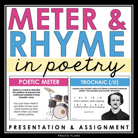 Meter and Rhyme in Poetry Presentation and Assignment - Poetic Form ...