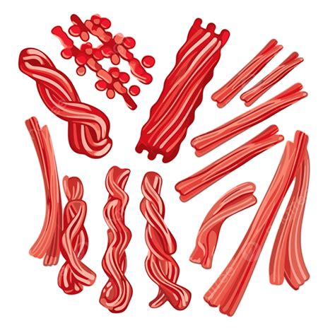 Twizzlers Clipart Selection Of Different Red And Black Flavored Chews And Sticks Cartoon Vector ...