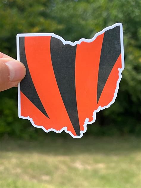 Ohio Bengals Sticker in Orange and Black Stripes for Cincinnati Bengals ...