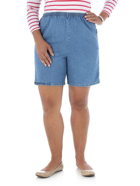 Women's Plus-Size Comfort Collection Elastic-Waist Short - Walmart.com