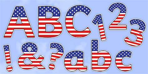 USA Flag Letters (teacher made)