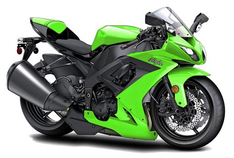 Kawasaki Ninja Green Motorcycle Digital Art by Maddmax - Pixels