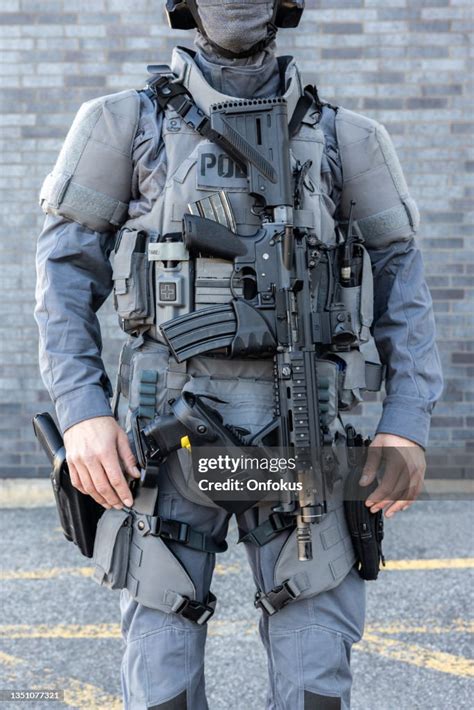 Portrait Of Swat Police Officer With Firearm High-Res Stock Photo ...