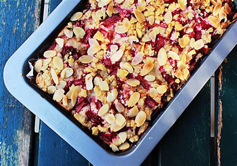 Rhubarb Crumble Cake - Recipe - The Answer is Cake