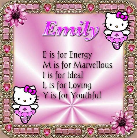 Emily | Jewels Art Creation | Emily, Marvellous me, Acrostic name poem