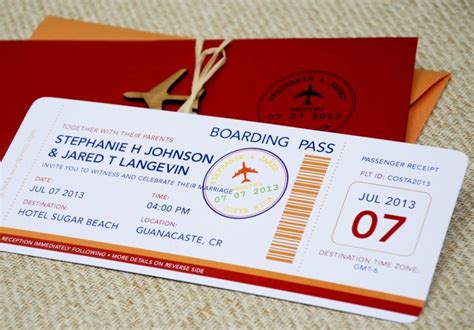 Airplane Wedding Invitations | Boarding pass wedding invitation, Airplane wedding invitations ...