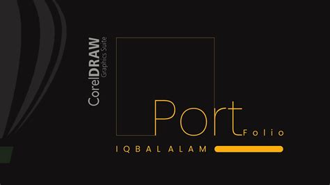 CorelDRAW | PORTFOLIO COVER DESIGN FOR GRAPHIC DESIGNER | IQBAL ALAM ...