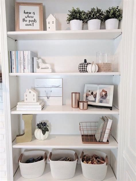 How to Decorate Shelving - arinsolangeathome | Shelf decor living room ...