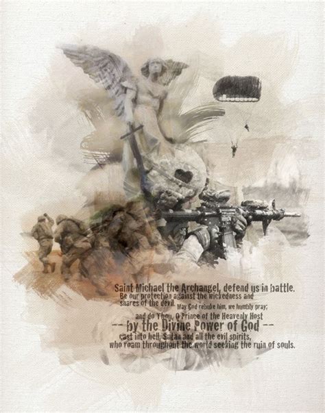 Saint Michael Patron of the Soldiers and Paratroopers by Juan Munoz ...