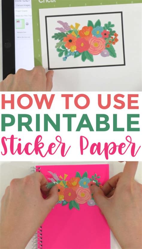 someone is making a flower sticker paper craft with the text how to use printable stickers
