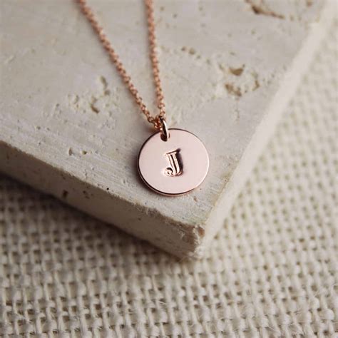 Personalised Rose Gold Letter Necklace - Make it with Words