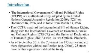 International covenant on civil and political rights | PPT