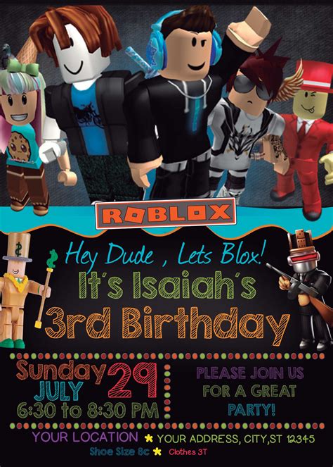 Roblox Birthday Invitation | Amazing Party Invite