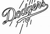 Dodgers Baseball Logo Coloring Page Pages sketch template