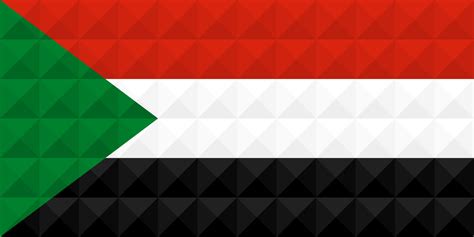 Artistic flag of Sudan with geometric wave concept art design 3551016 ...