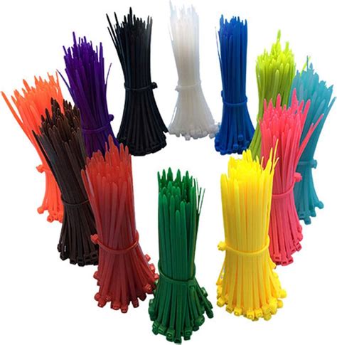 1200pcs Multi-Purpose Colored Zip Ties - Assorted Colors, Self-Locking Nylon Cable Ties, 4 inch ...