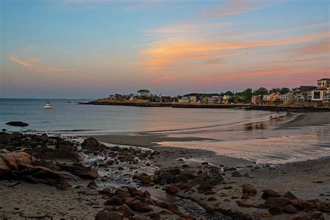 Front Beach Rockport MA at Sunser Photograph by Toby McGuire - Fine Art America