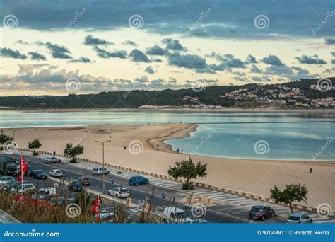 Foz Do Arelho Beach in Foz Do Arelho, Portugal. Editorial Photo - Image ...