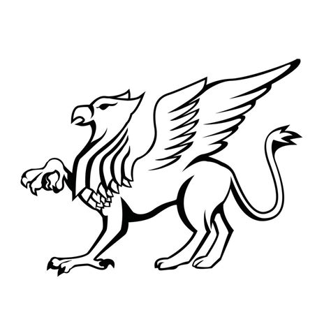 Griffin Vector Illustration Black And White 14534618 Vector Art at Vecteezy