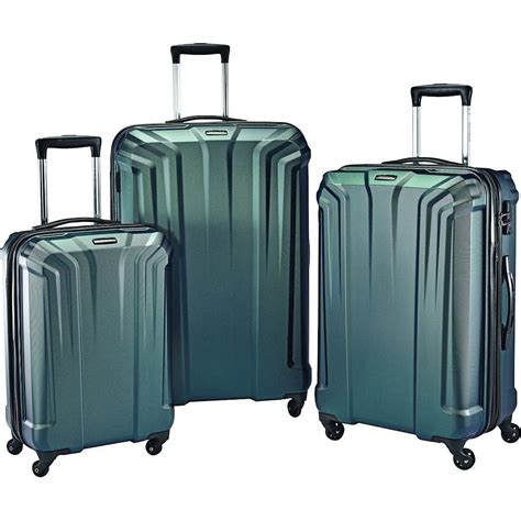 Samsonite - Opto PC Expandable Spinner Luggage Set (3-Piece) - Teal (Blue) | Spinner luggage ...