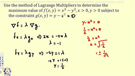 Lagrange Multipliers - Part 1 - Vector Calculus - YouTube