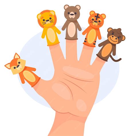 Free Vector | Collection of cute finger puppets for children