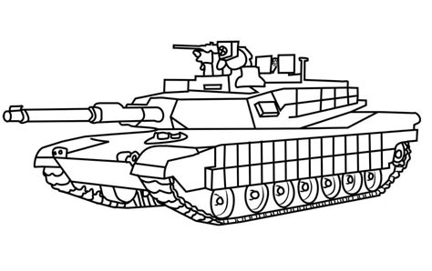 M1 Abrams Tank Coloring Page - Free Printable Coloring Pages for Kids