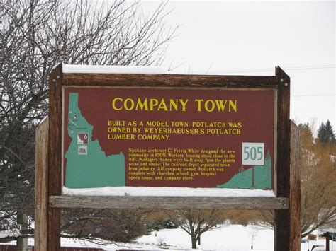 Company Town - Potlatch Idaho - Idaho Historical Markers on Waymarking.com