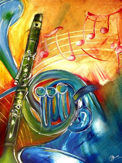 Musical instruments Painting by Alenia Laguardia