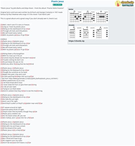 Chord: Plastic Jesus - tab, song lyric, sheet, guitar, ukulele | chords.vip