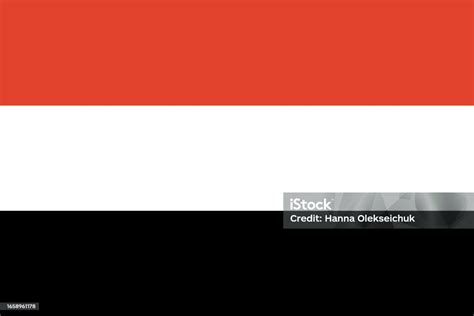 Yemen Flag Official Colors And Proportions National Yemen Flag Stock Illustration - Download ...