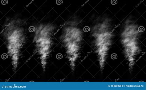 Fire Smoke on Black Background Stock Illustration - Illustration of isolated, abstract: 164808084