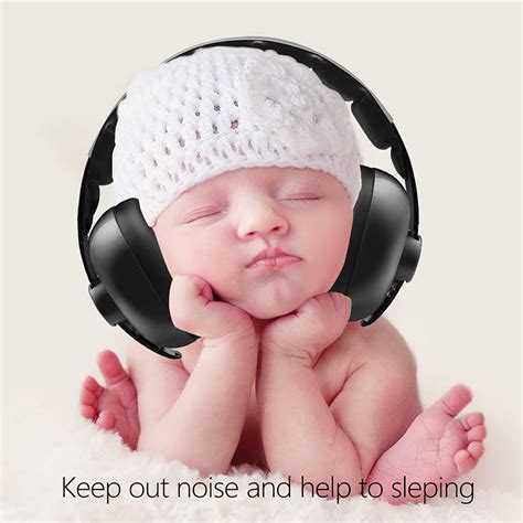 BBTKCARE Baby Headphones Noise Cancelling Headphones for Babies for 3 Months to 2 Years (Black ...