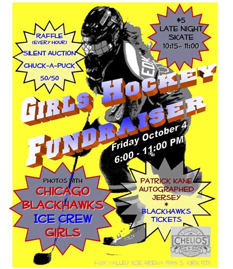 Girls Hockey Fundraiser at Chelios' Pub Fox Valley Ice Arena | Geneva ...