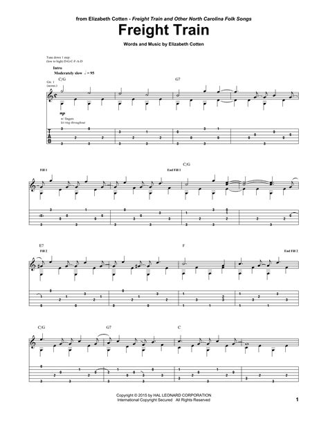 Freight Train by Elizabeth Cotten - Guitar Tab - Guitar Instructor