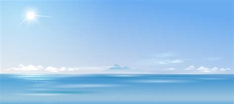 Background cloudy landscape over the sea. Panoramic wide banner. Nature ...