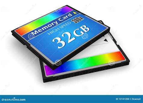 CompactFlash memory cards stock illustration. Illustration of ...