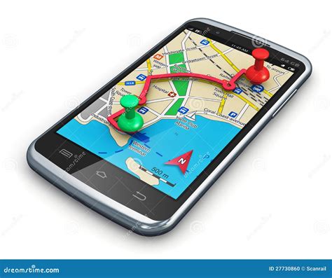 GPS Navigation In Smartphone Stock Photo - Image: 27730860