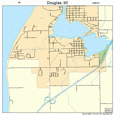 Douglas Michigan Street Map 2622740