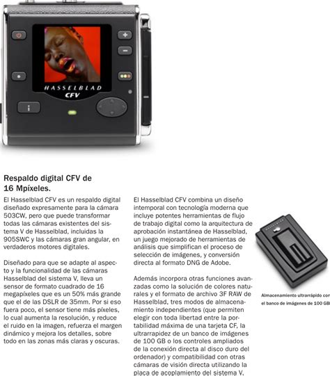 Hasselblad 503Cw Cfv Users Manual