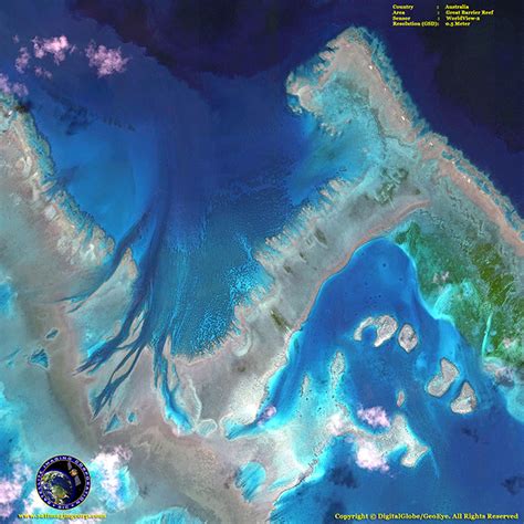 WorldView-2 Satellite Image Great Barrier Reef | Satellite Imaging Corp