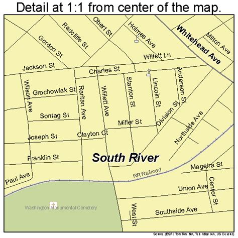 South River New Jersey Street Map 3469420