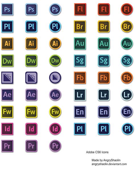 Adobe CS6 Icons by AngryShaolin on DeviantArt