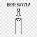 Beer Bottle Coloring Pages Vector Page Kids PNG  sketch template
